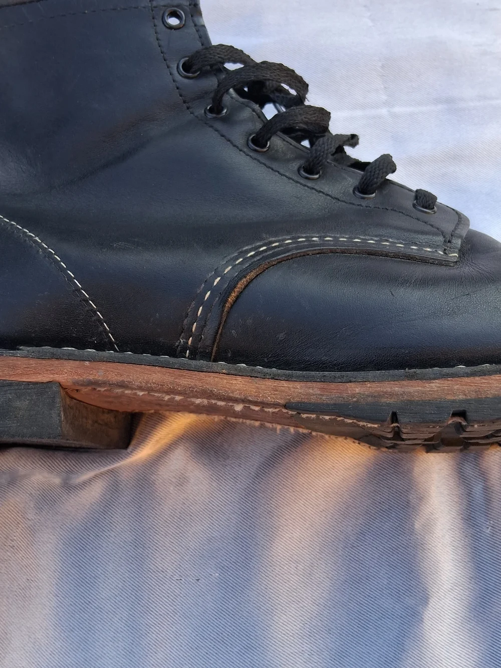 Red Wing Shoes Black Leather Chukka Boots Sz.13 Made In Usa
